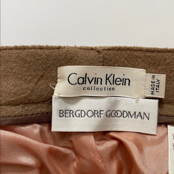 Calvin Klein Collection Camel Wool Blend Trousers - Picture 2 of 10